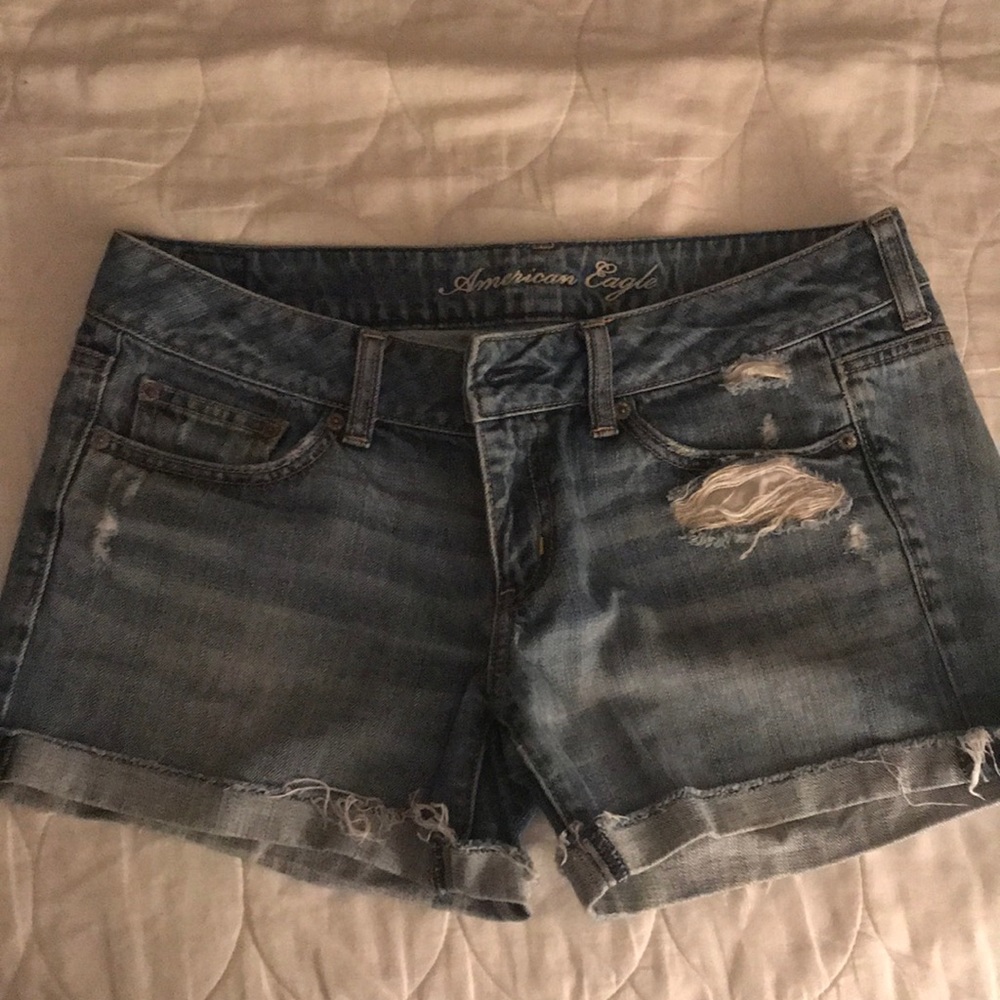 Distressed Jean Shorts